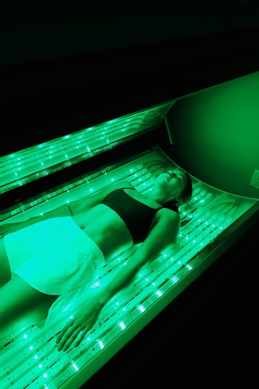 ARRC Elysium red and near-infrared light bed in use